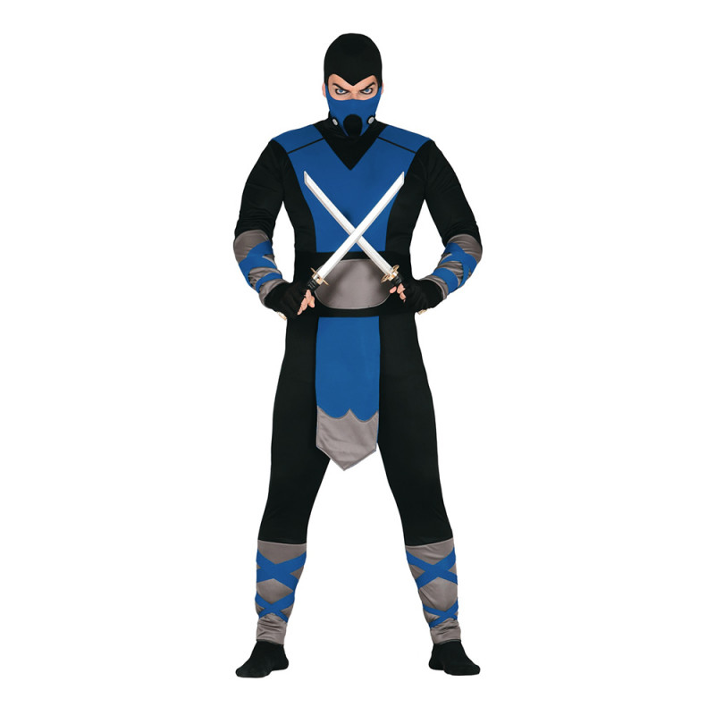 Blå Ninja Budget Maskeraddräkt - Medium