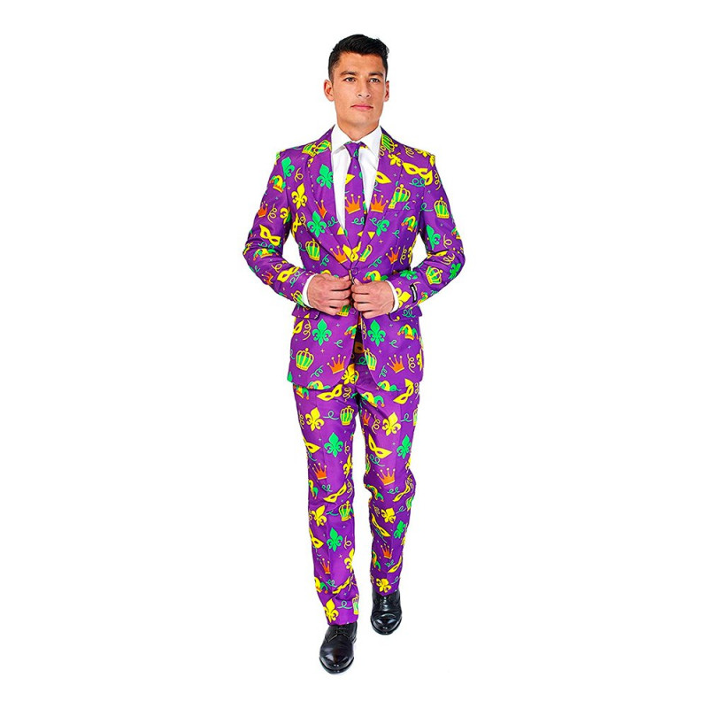 Suitmeister Mardi Gras Purple Icons Kostym - XX-Large