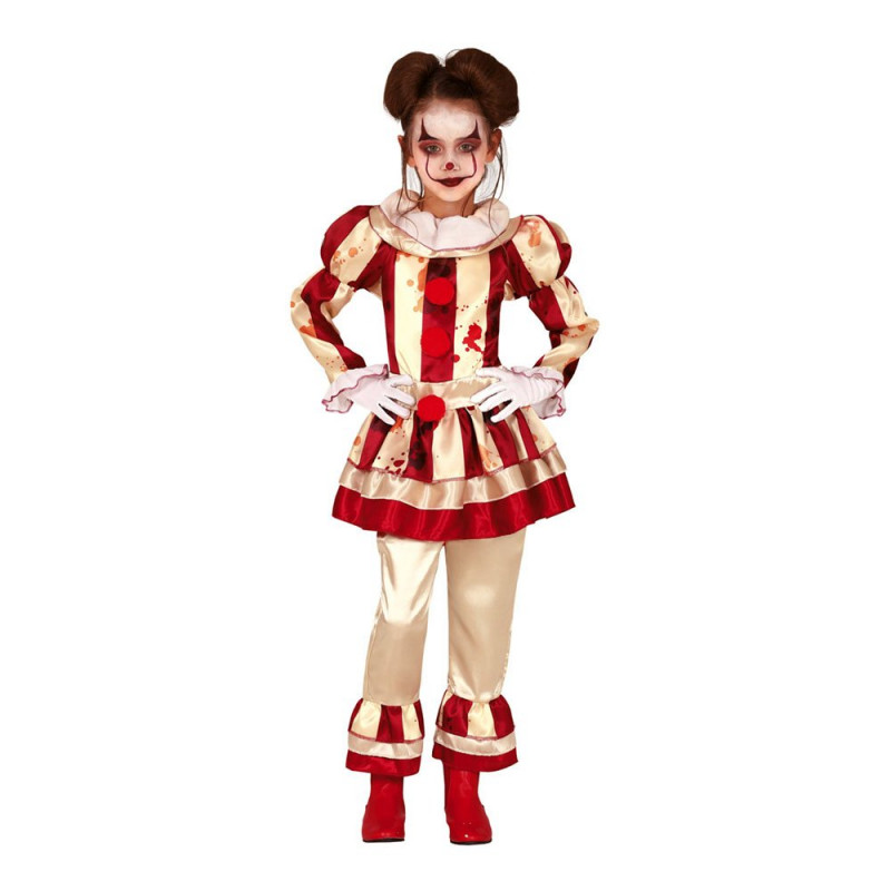 Randig Clown Barn Maskeraddräkt - Small