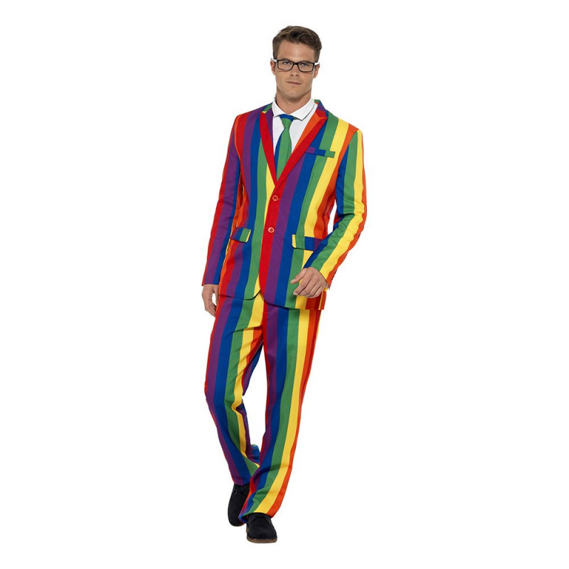 Regnbågsfärgad Kostym Maskeraddräkt - Medium