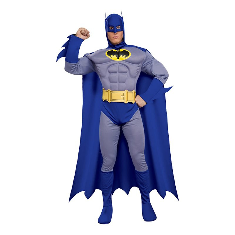 Batman Brave and Bold med Muskler Maskeraddräkt - Large