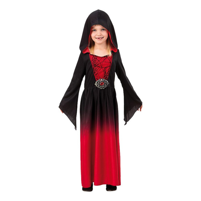 Röd Vampyrklänning Barn Maskeraddräkt - 134-140