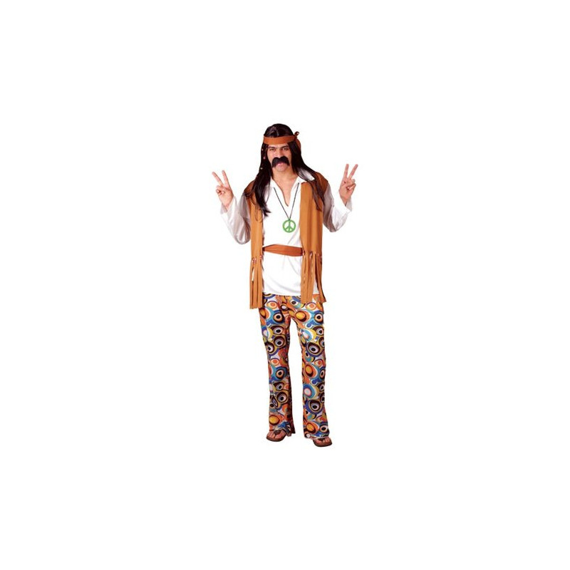 Woodstock Hippie Maskeraddräkt - X-Large
