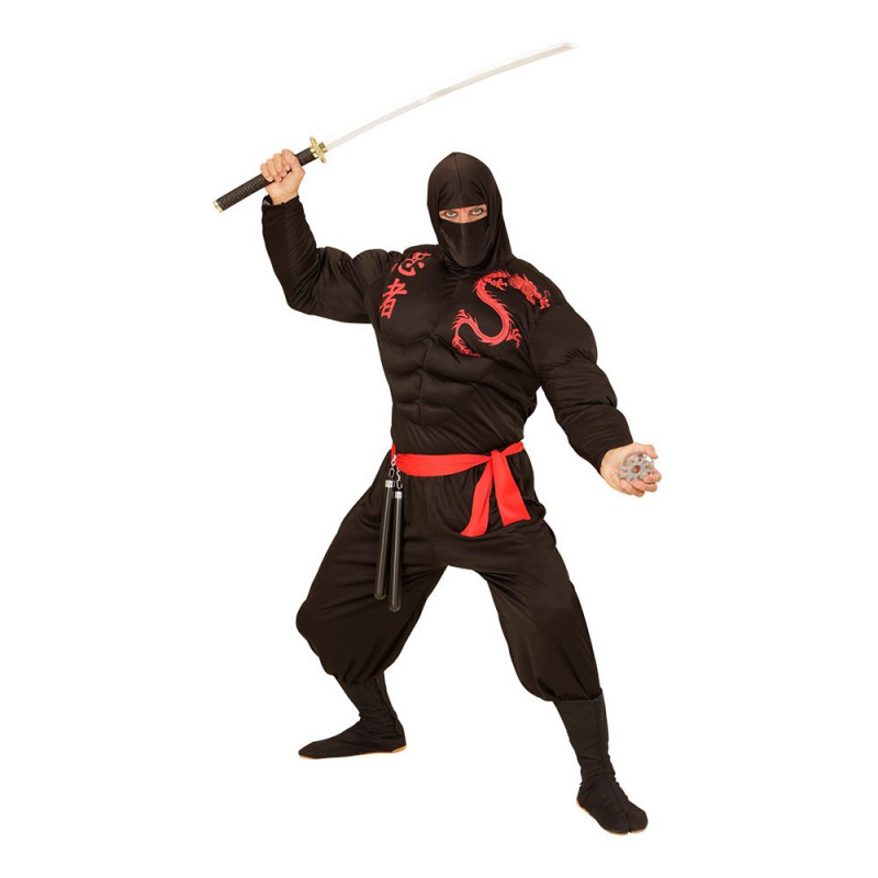 Ninja med Muskler Maskeraddräkt - Medium