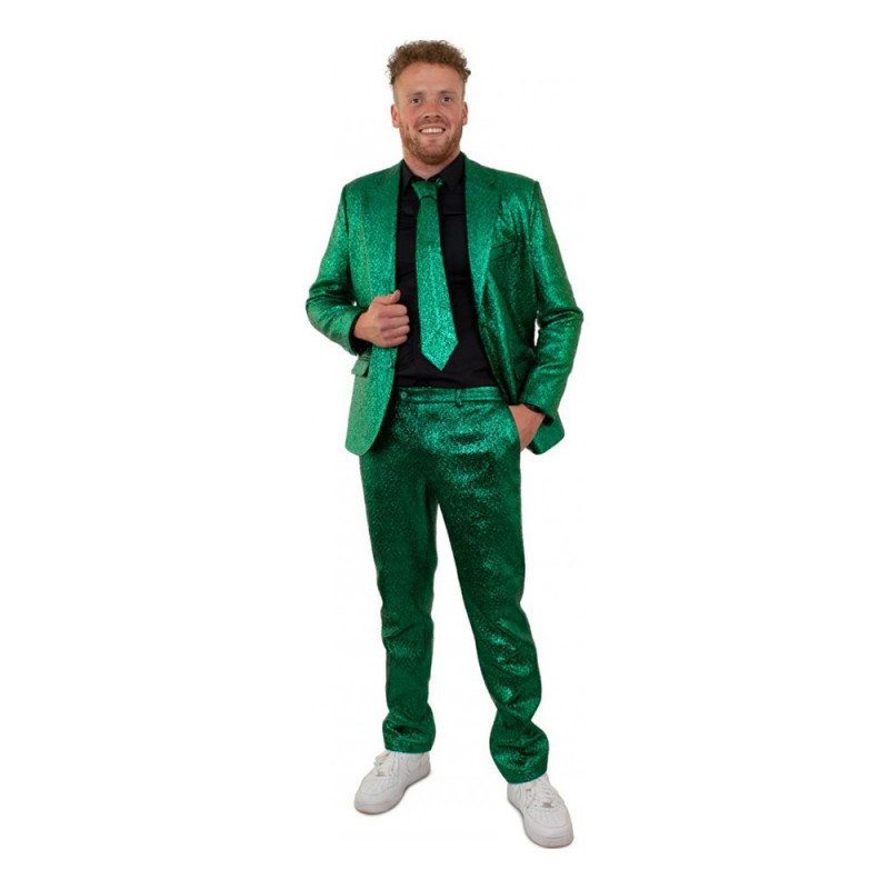 Kostym Grön Metallic Herr - 48
