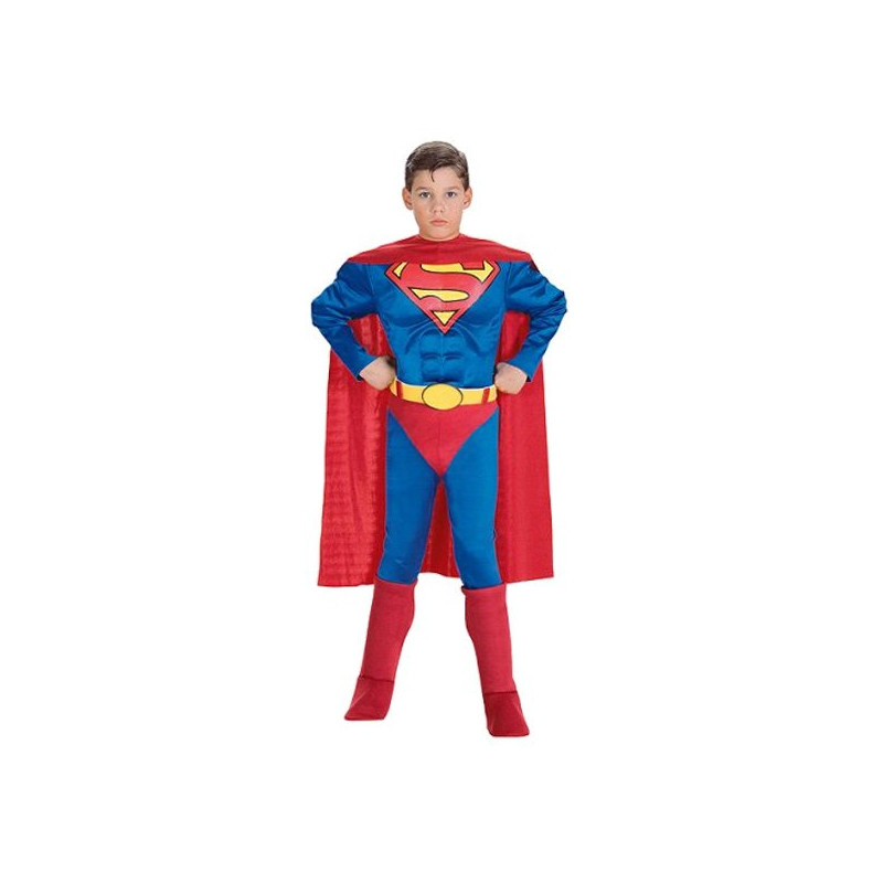 Superman med Muskler Barn Maskeraddräkt - Large