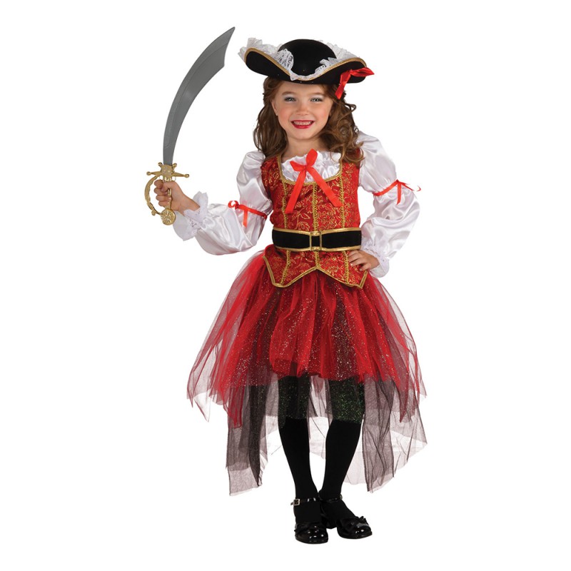 Piratprinsessa Barn Maskeraddräkt - Small