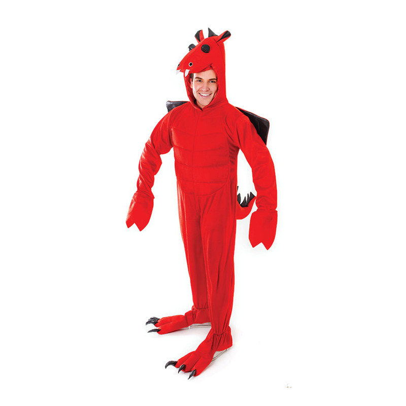 Röd Drake Maskeraddräkt - One size