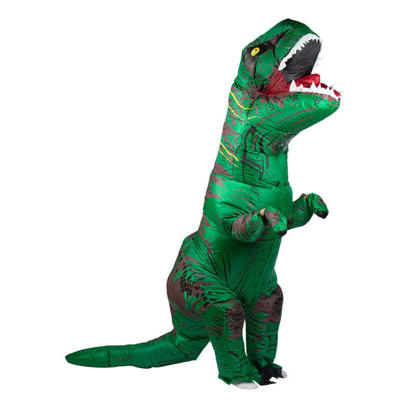 Uppblåsbar T-Rex Grön Maskeraddräkt - One size