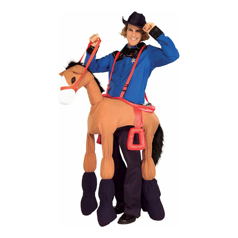 Cowboy med Häst Maskeraddräkt - One size