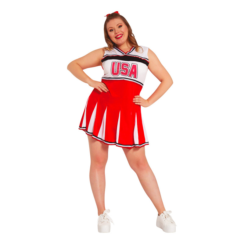 Cheerleader USA Plus-size Maskeraddräkt - Plus-size