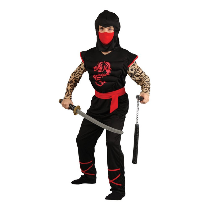 Ninja med Muskelbröst Barn Maskeraddräkt - Medium