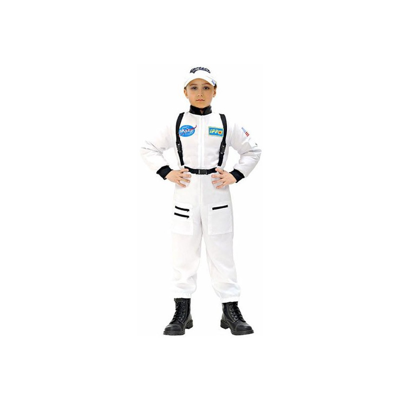 Vit Astronaut Barn Maskeraddräkt - Medium