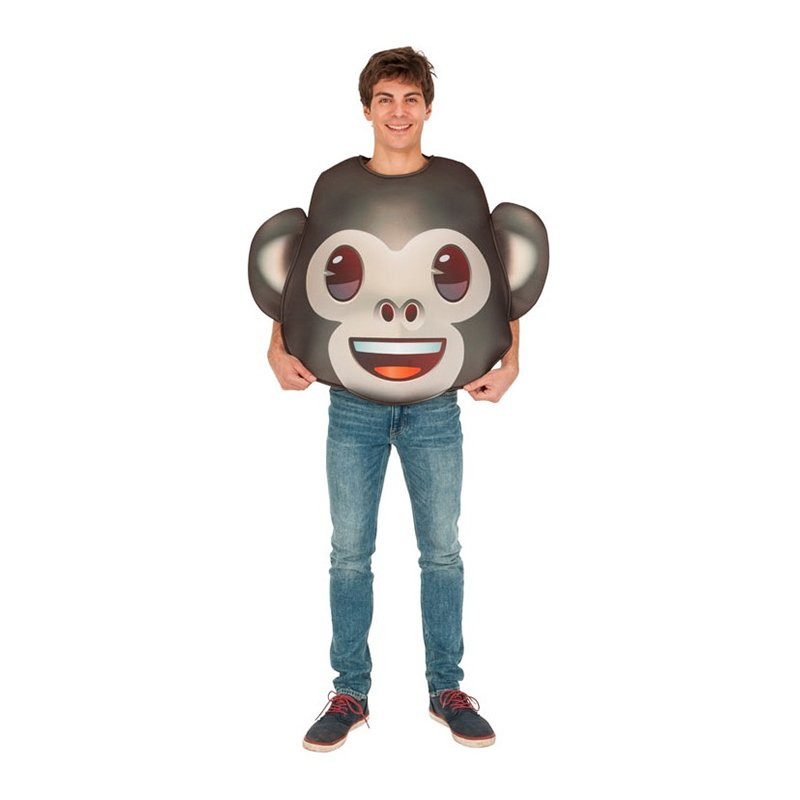 Emoji Monkey Maskeraddräkt - One size