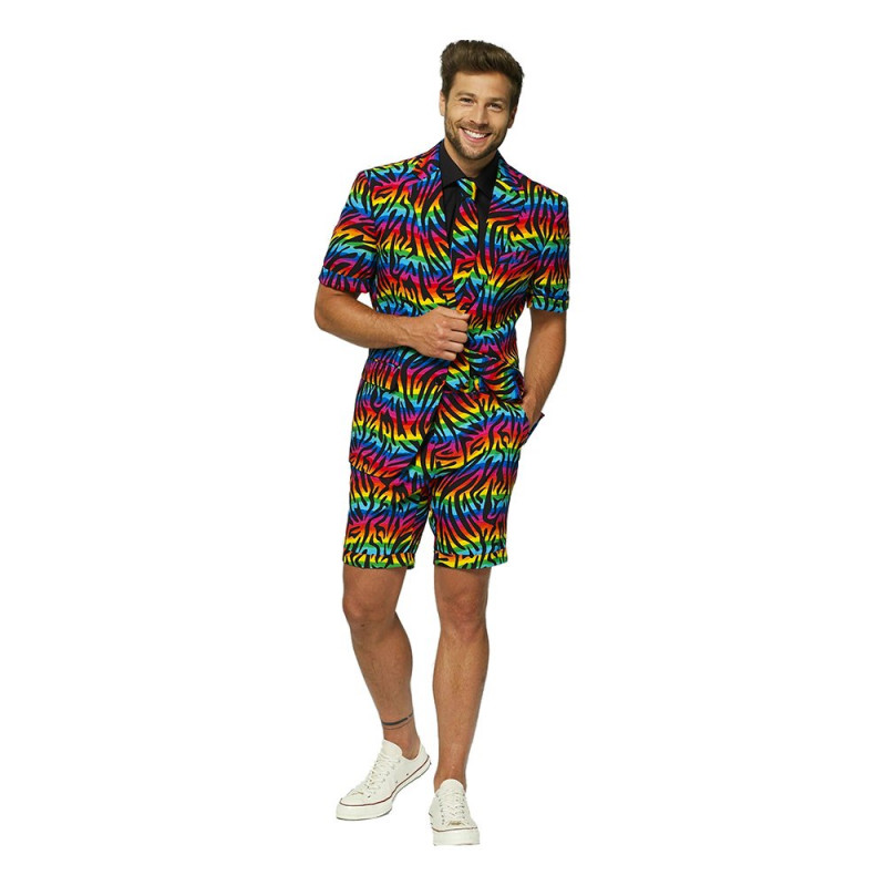 OppoSuits Wild Rainbow Shorts Kostym - 54