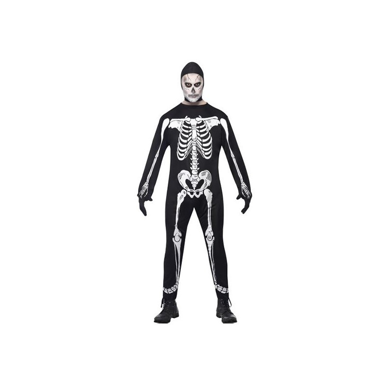 Skelett Jumpsuit Maskeraddräkt - Medium